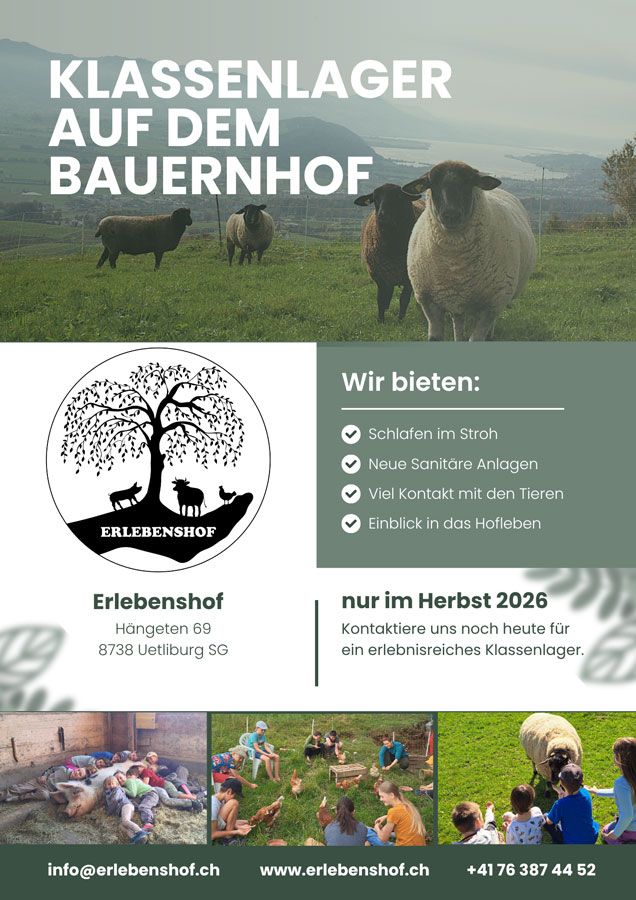 Klassenlager auf dem Bauernhof